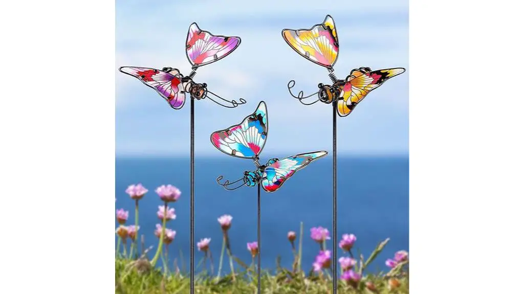 butterfly garden stake set