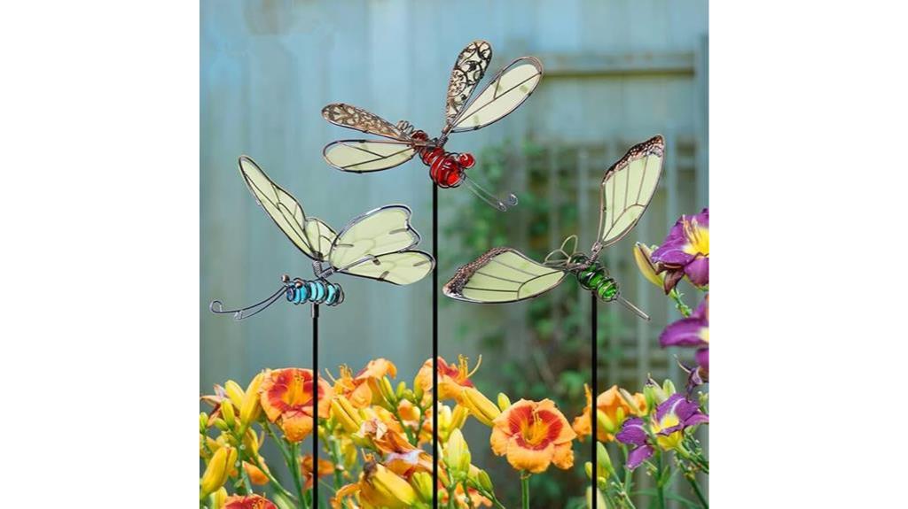 butterfly garden stakes set