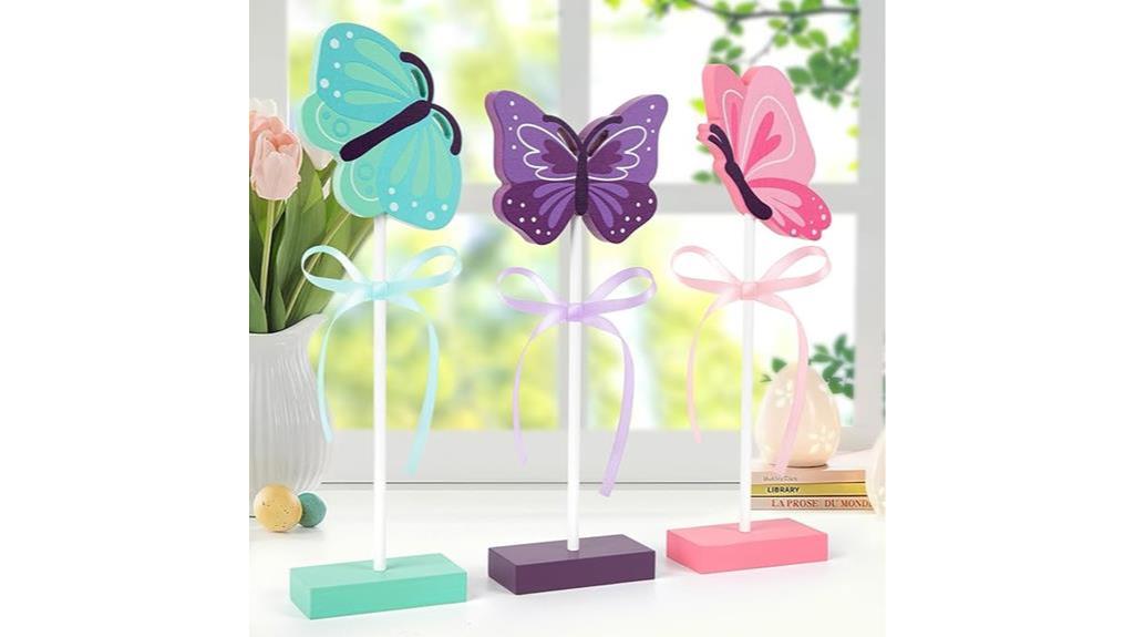 butterfly themed tiered tray decorations