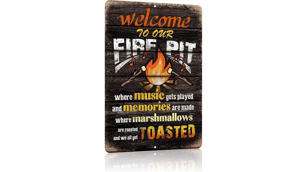 camping fire pit sign