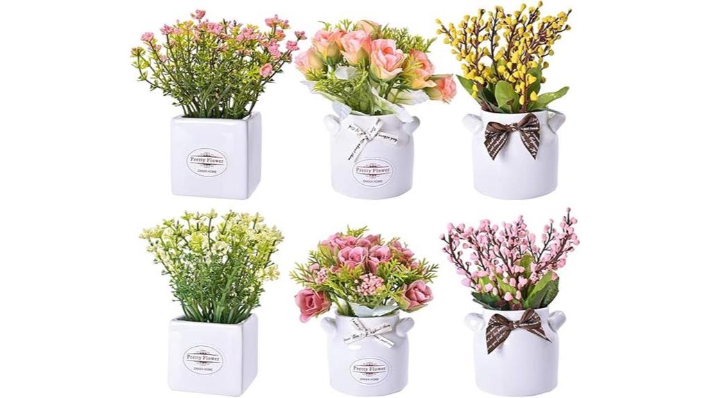 ceramic pot artificial flowers