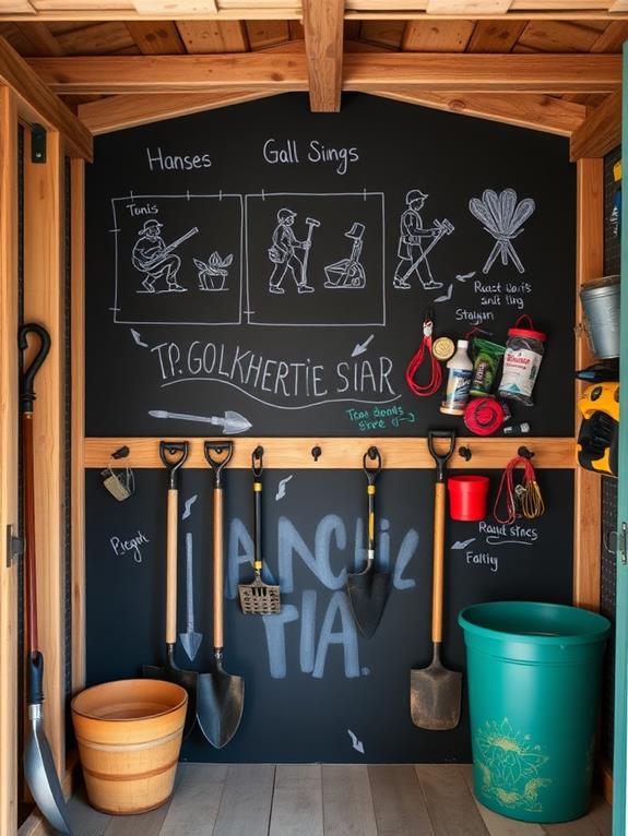 chalkboard organizational tool system