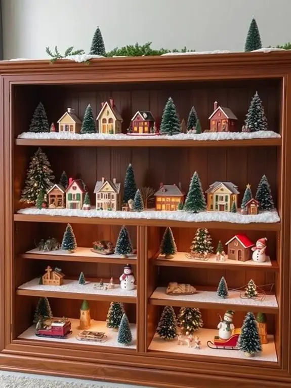 charming holiday village display