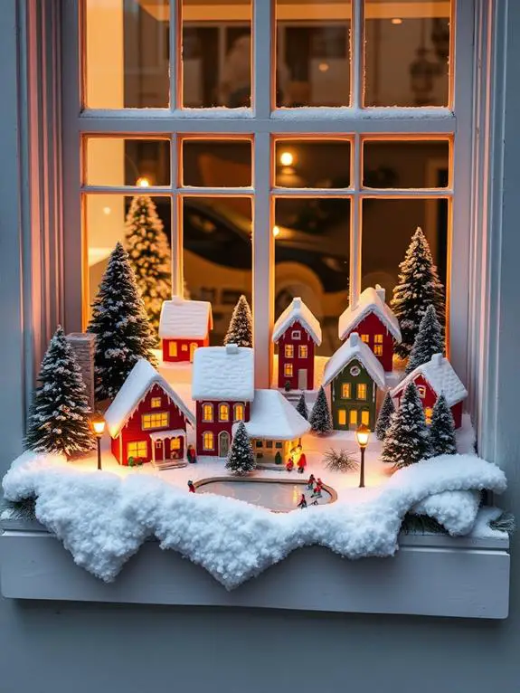 charming holiday village display