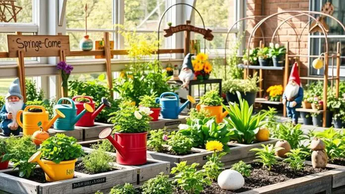 charming spring vegetable garden decor