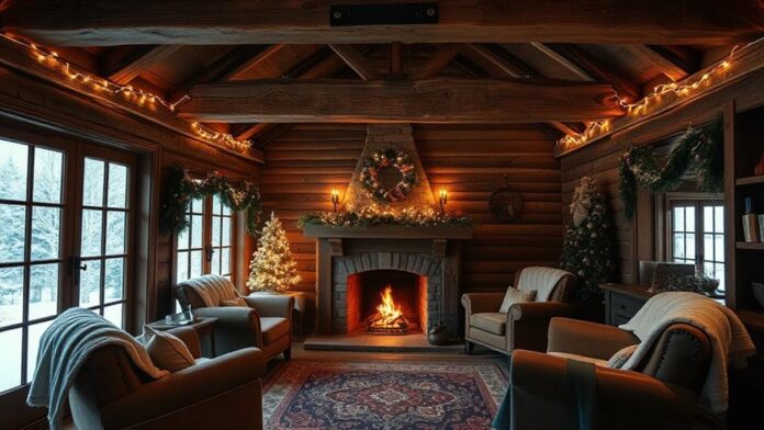 charming winter carriage house decor