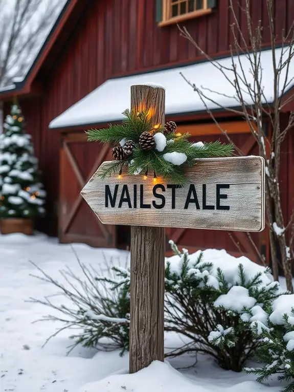 charming winter decor signs