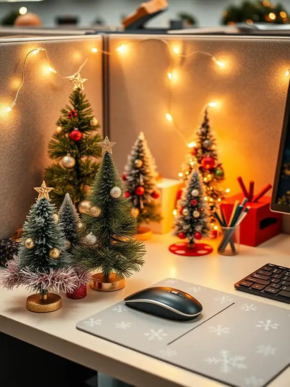 cheerful holiday workspace decor