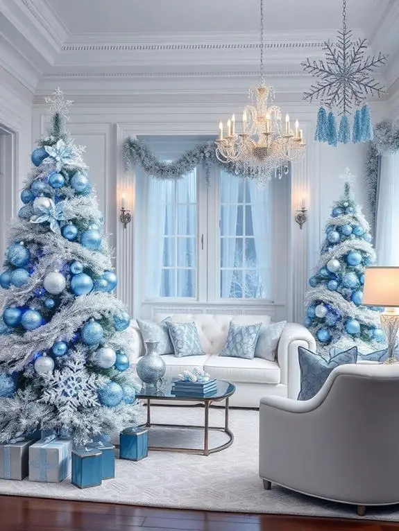 chic frosty blue aesthetics