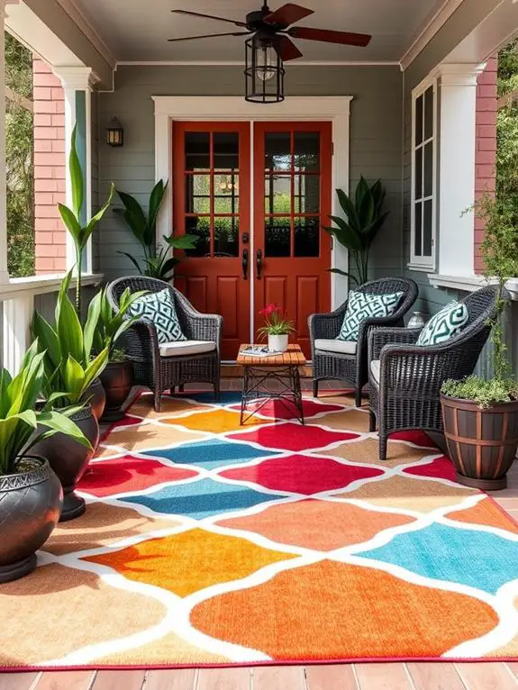 chic outdoor area rugs