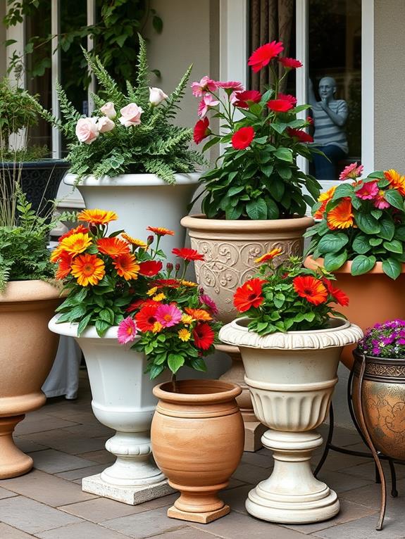 chic outdoor plant containers