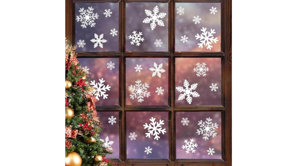 christmas snowflake window decals