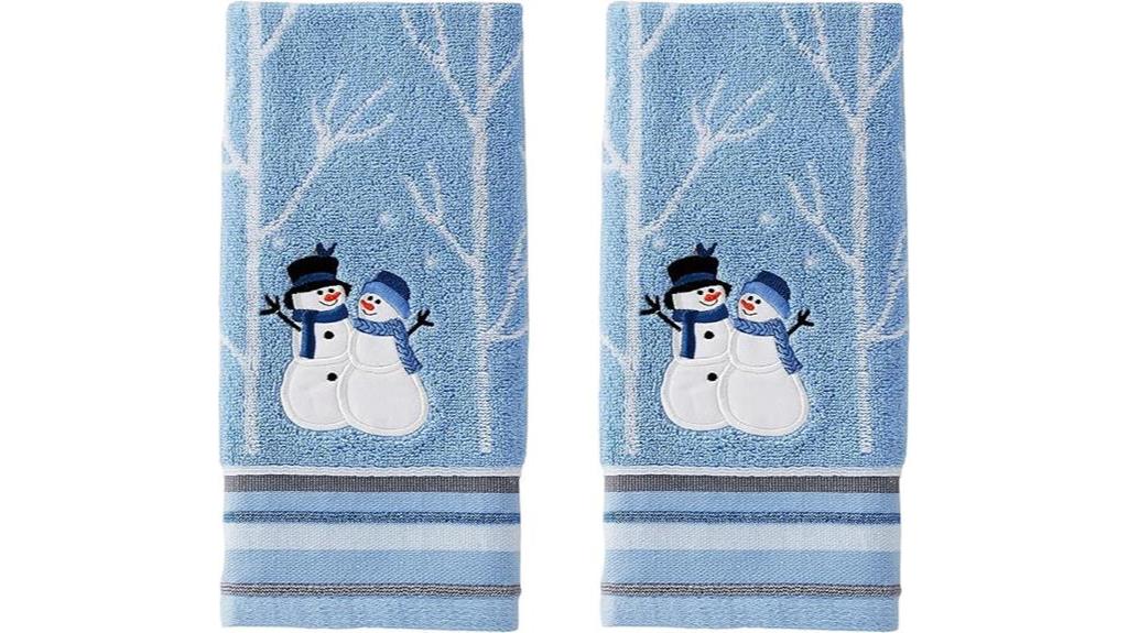 christmas snowman hand towels