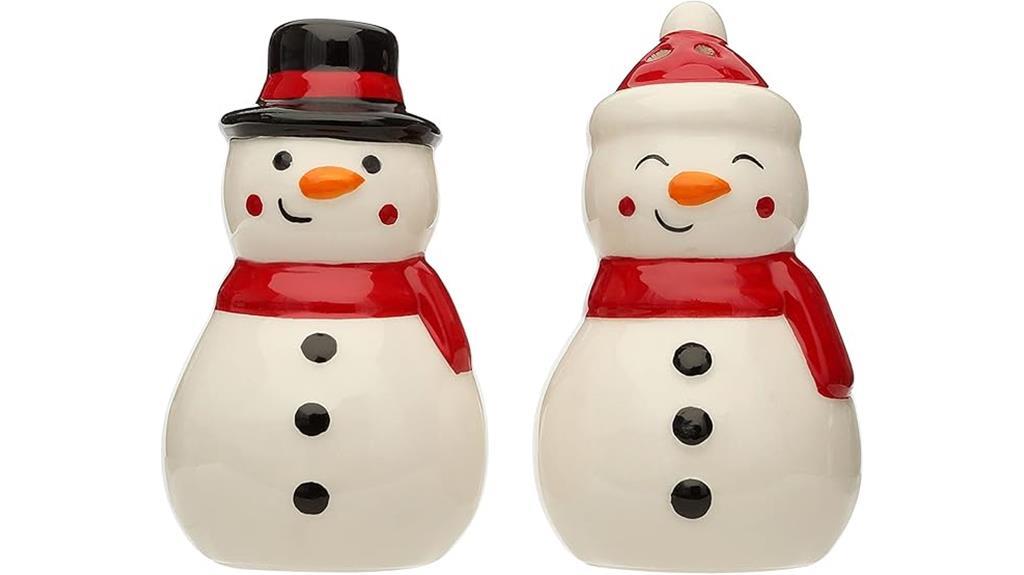 christmas snowmen shaker set