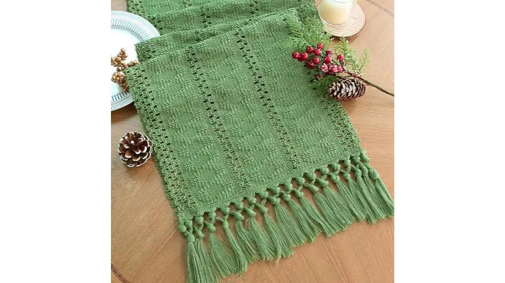 christmas tassel table runner