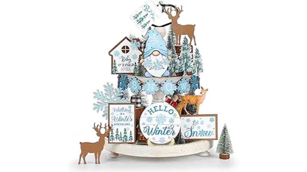 christmas tiered tray decor