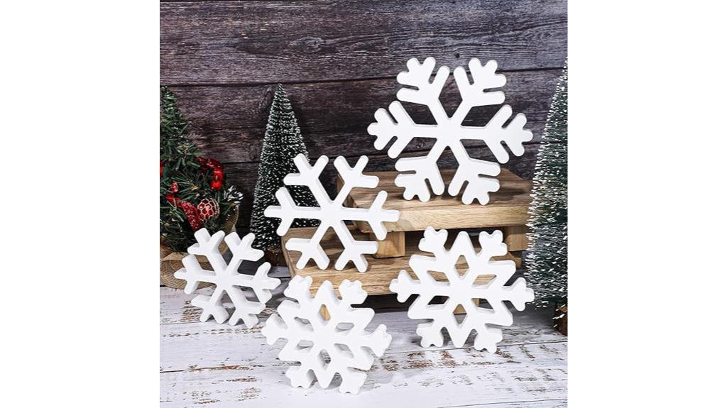 christmas wooden snowflake decor