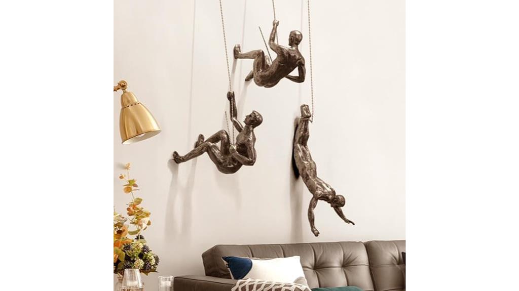 climbing man wall figurine