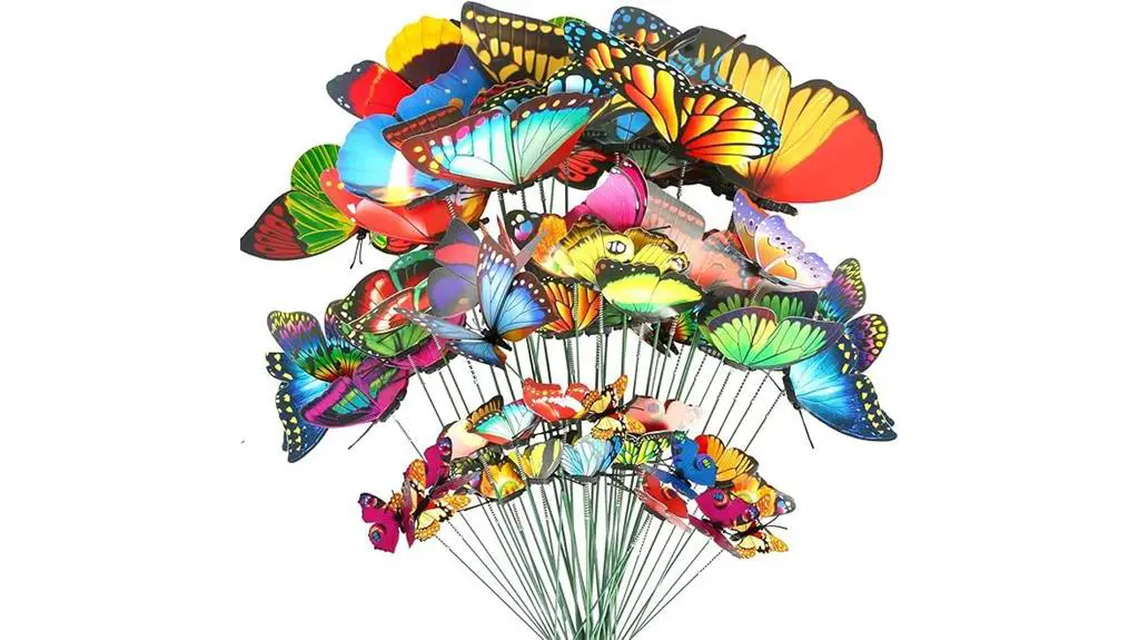 colorful butterfly garden decor