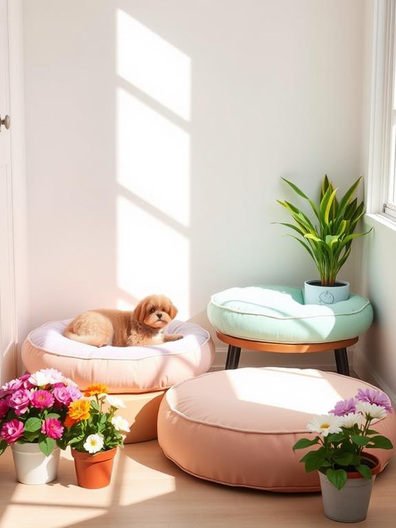 colorful cozy pet beds