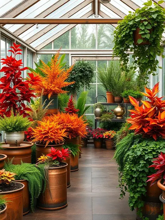 colorful fall plant displays