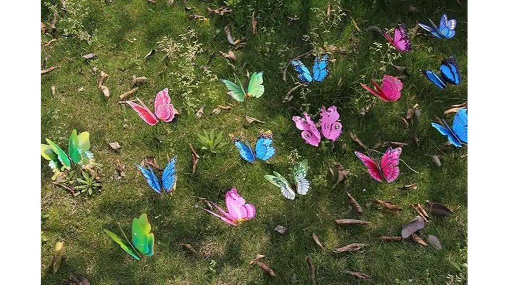 colorful garden butterfly stakes