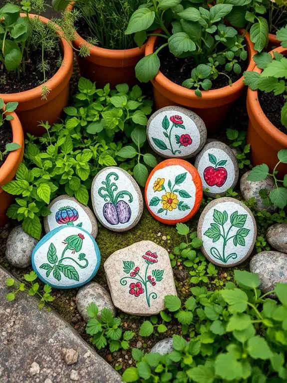 colorful garden label decorations