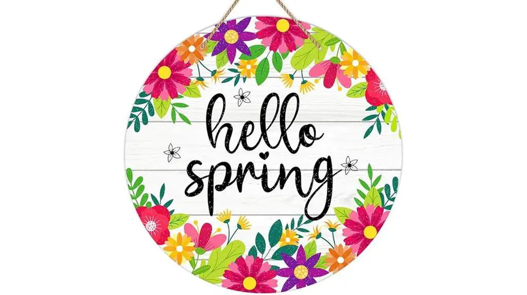 colorful spring door sign