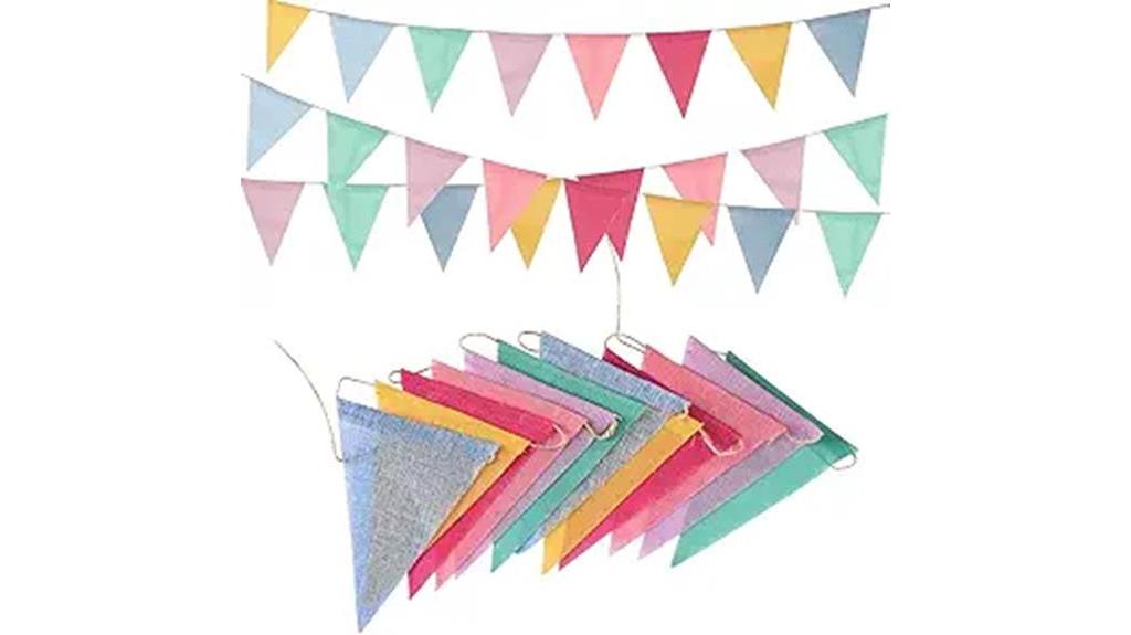 colorful triangle pennant flags