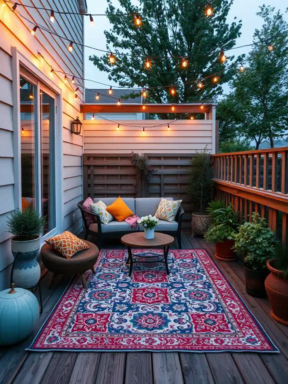 comfortable outdoor rug design