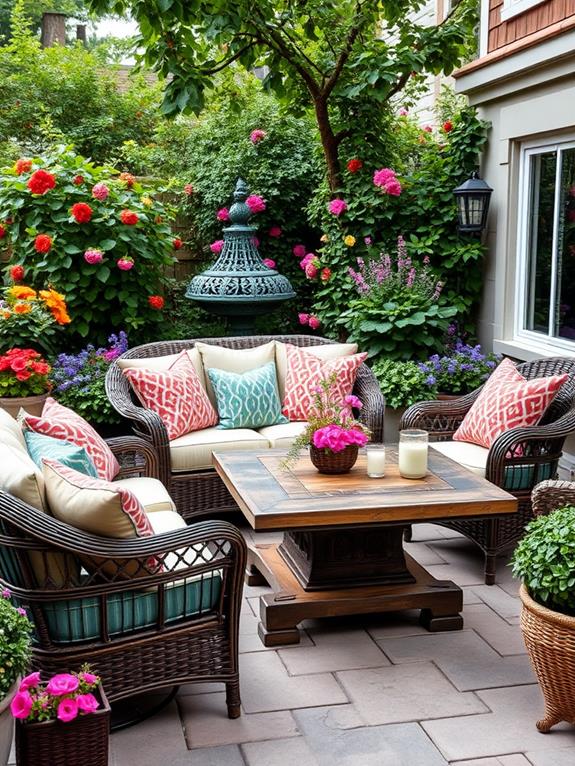 comfortable outdoor seating set