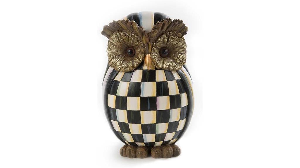 courtly check owl figurine