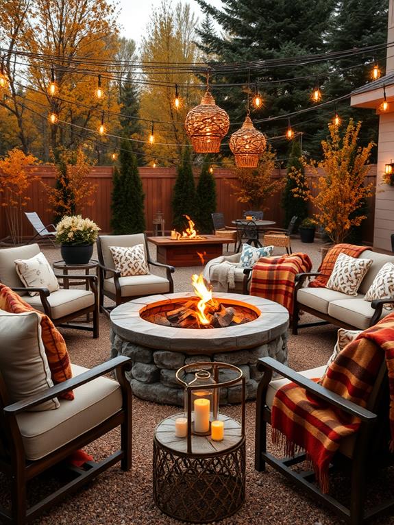 cozy ambiance with lanterns