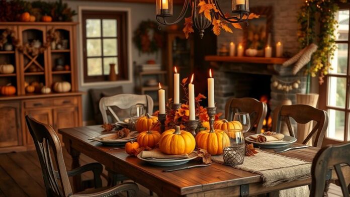 cozy autumn dining decor