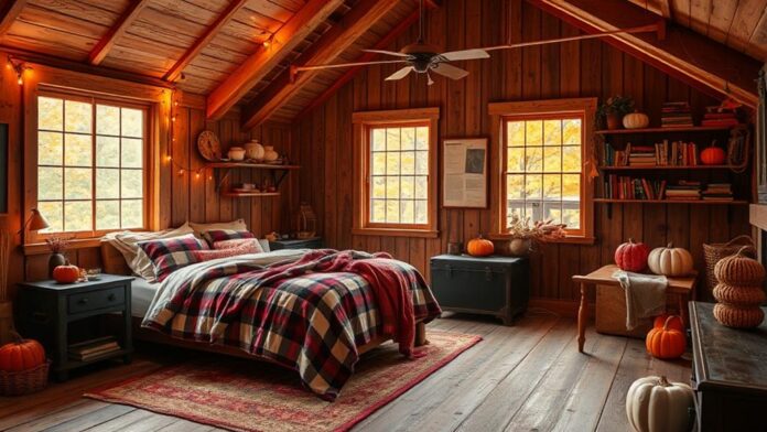 cozy fall attic decor