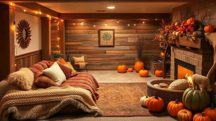 cozy fall basement decor ideas