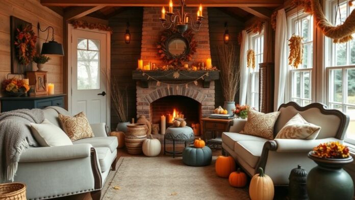 cozy fall carriage house decor