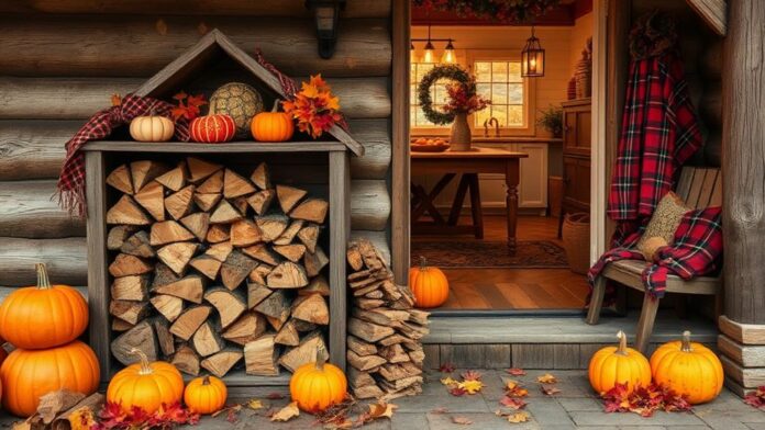 cozy fall firewood decor ideas