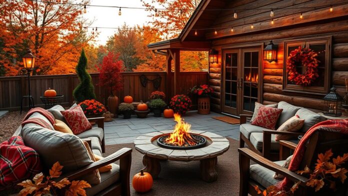 cozy fall patio decor ideas