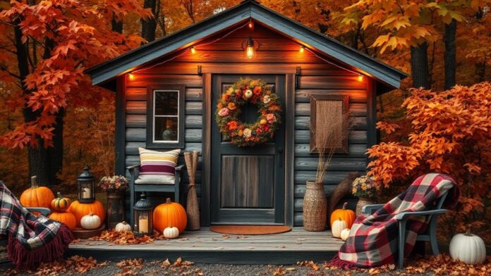 cozy fall shed decor ideas