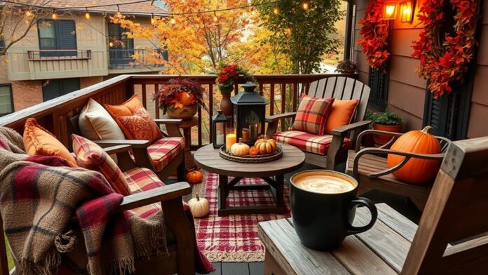 cozy fall terrace decor ideas