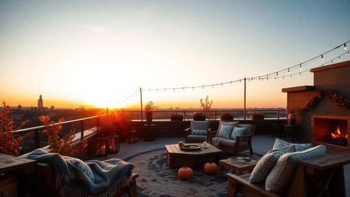 cozy fall terrace decor ideas