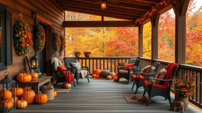 cozy fall veranda decor ideas