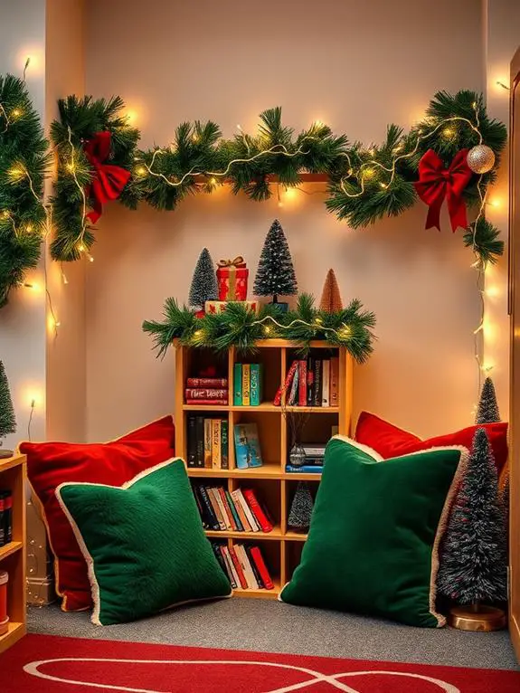 cozy holiday reading space