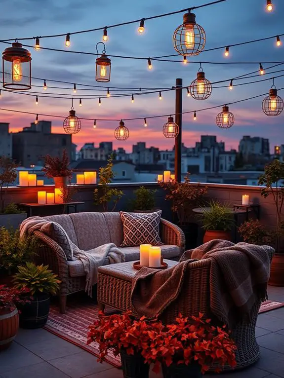 cozy illumination with lanterns