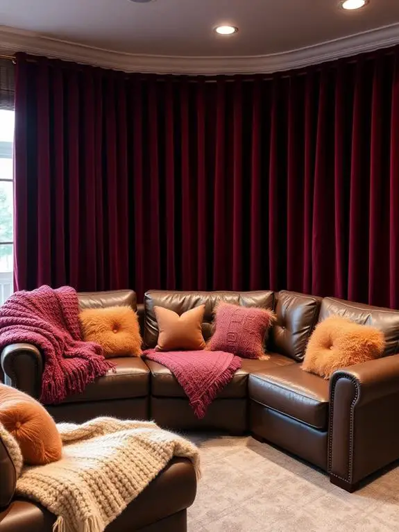 cozy seasonal fabric decor