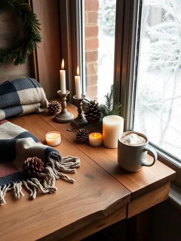 cozy seasonal office decor