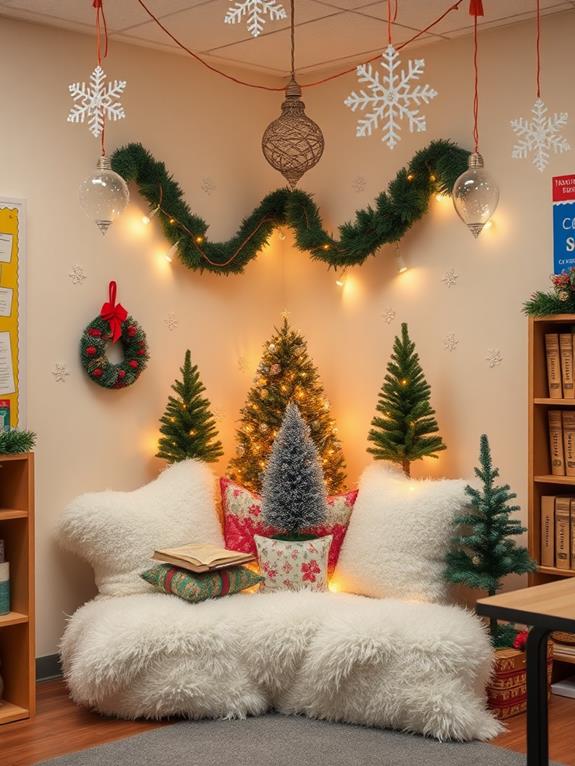 cozy seasonal reading space