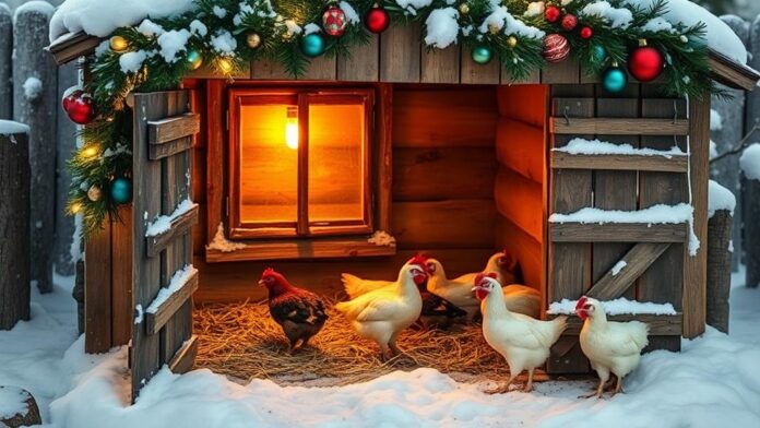 cozy stylish winter coop decor