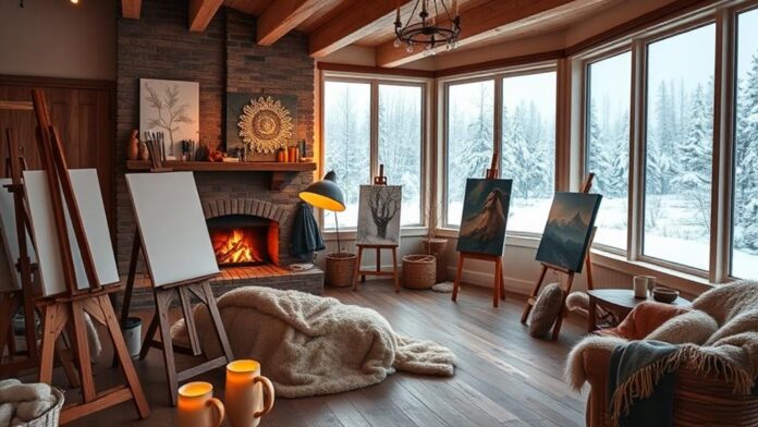 cozy winter art decor ideas